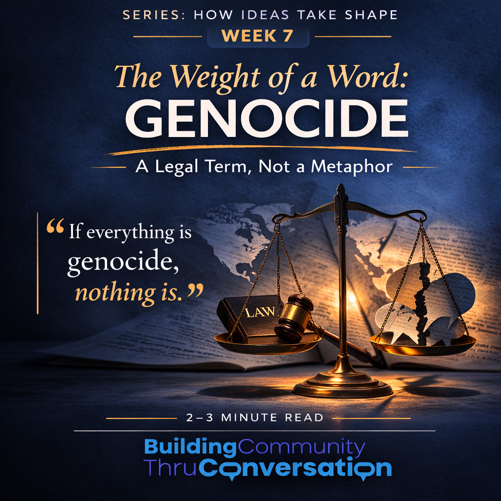Series: How Ideas  Take Shape / Week 7 — The Weight of a Word: Genocide