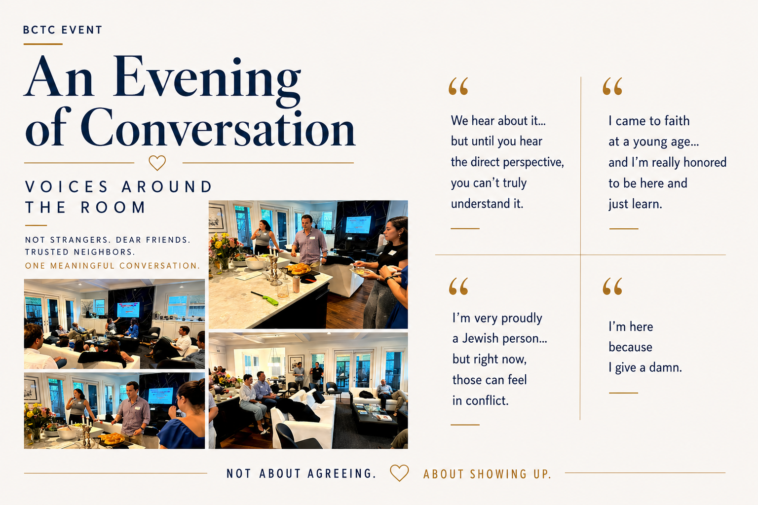 BCTC event / An Evening of Conversation: Voices Around the Room